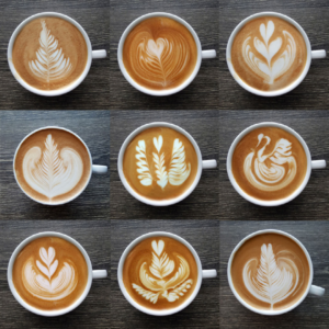 9 different coffee designs